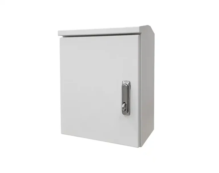 Armadio esterno per camere di sicurezza AETEK OS-210-360 in acciaio inox con maniglia padlockable, vista frontale