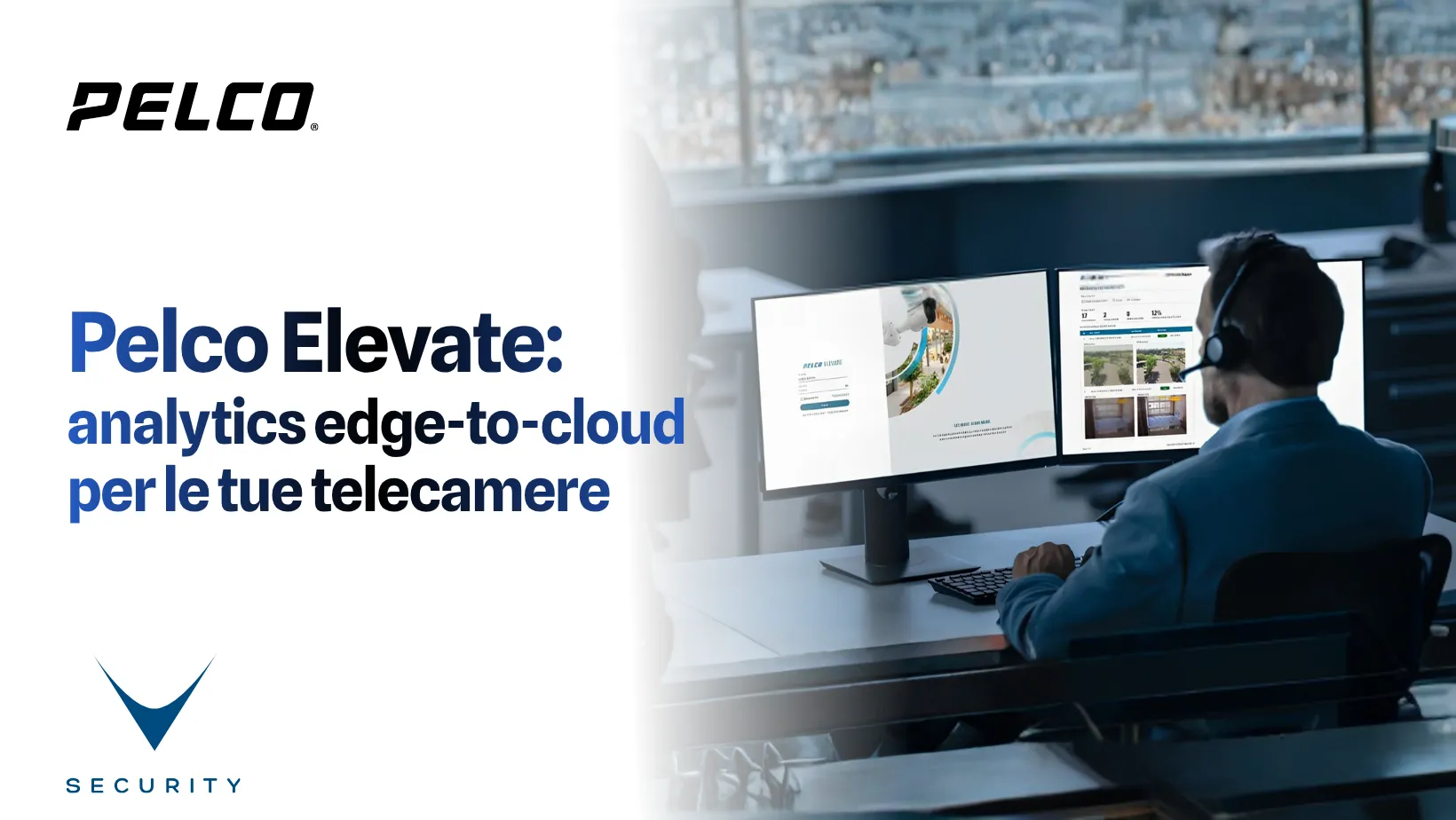 Pelco Elevate analytics edge-to-cloud su telecamera IP professionale