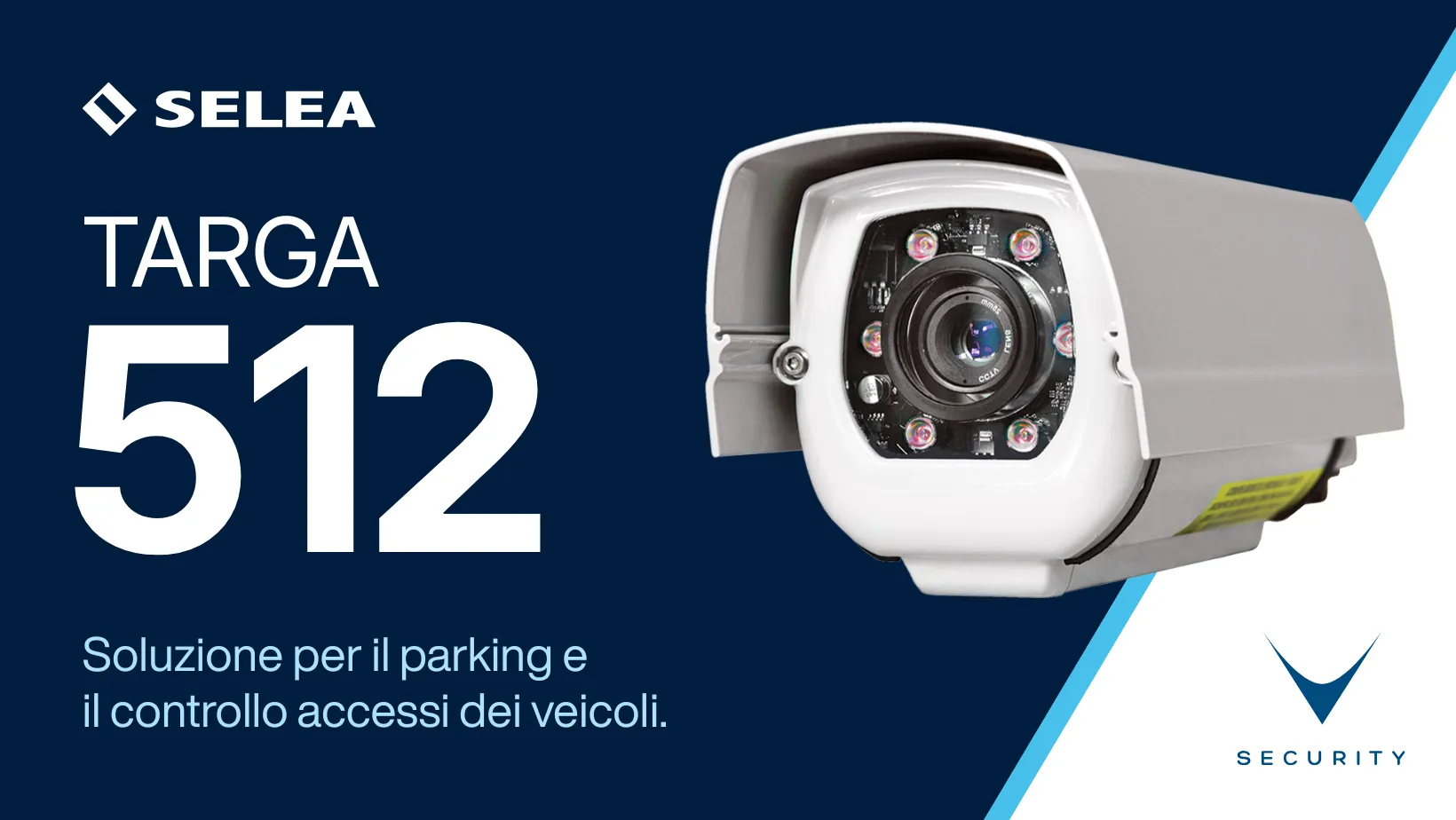 Telecamera ANPR controllo accessi Selea Targa 512 installata su palo