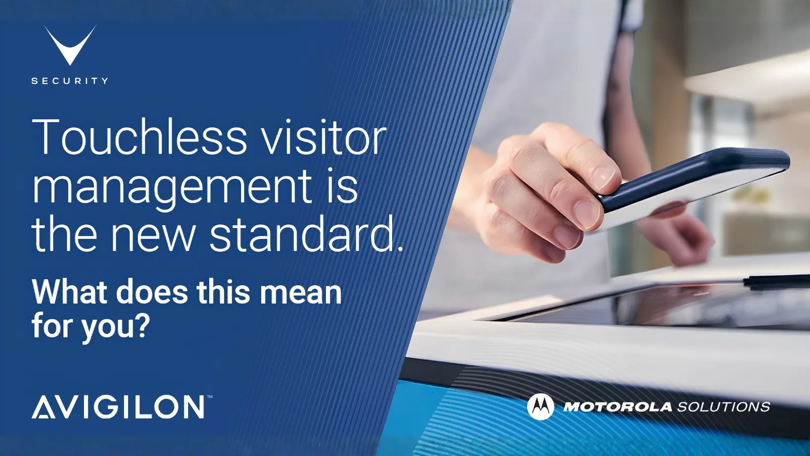 Kiosk Avigilon Alta Visitor per sistema di visitor management touchless