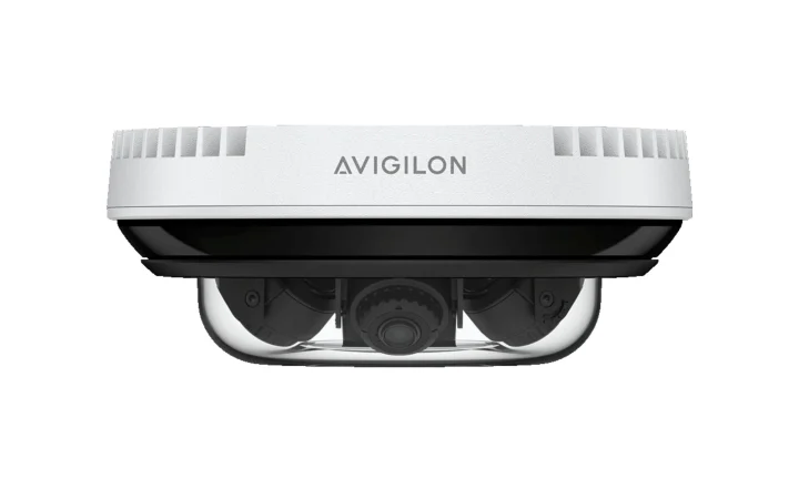 Avigilon H5A Multisensor Camera — telecamera IP panoramica multisensore con copertura fino a 360° e risoluzione totale fino a 32 MP, per videosorveglianza di grandi aree senza punti ciechi
