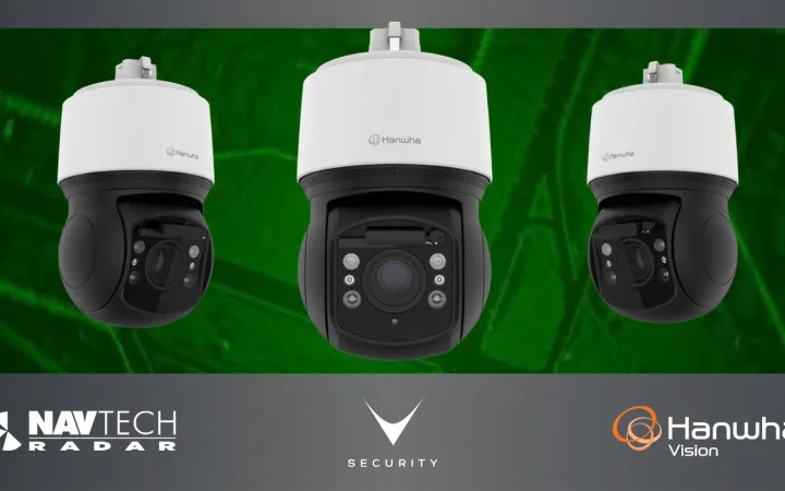 PTZ PLUS Hanwha Vision integrata con radar AdvanceGuard Navtech per protezione perimetrale