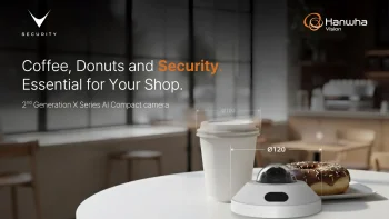 telecamere AI compatte per videosorveglianza serie X Hanwha Vision installate a soffitto