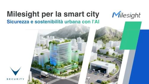 Telecamera Milesight AI per videosorveglianza smart city e traffico urbano sostenibile
