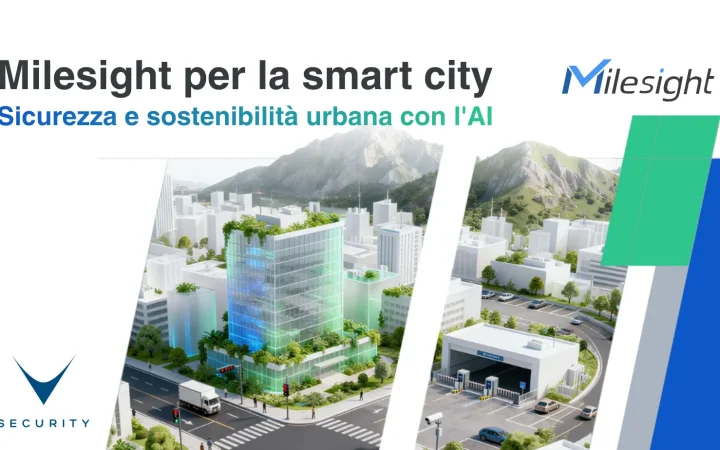 Telecamera Milesight AI per videosorveglianza smart city e traffico urbano sostenibile