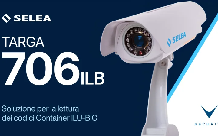 Selea Targa 706 ILB telecamera OCR lettura codici container ILU-BIC in ambiente portuale