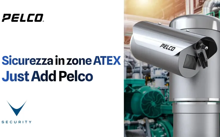 Telecamere antideflagranti Pelco ExSite installate in zona ATEX impianto industriale