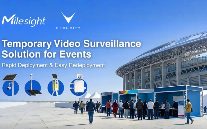 Milesight MSU per videosorveglianza mobile a un evento temporaneo all'aperto
