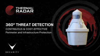 Thermal Radar sistema di videosorveglianza termica 360° installato su torre di sorveglianza perimetrale.