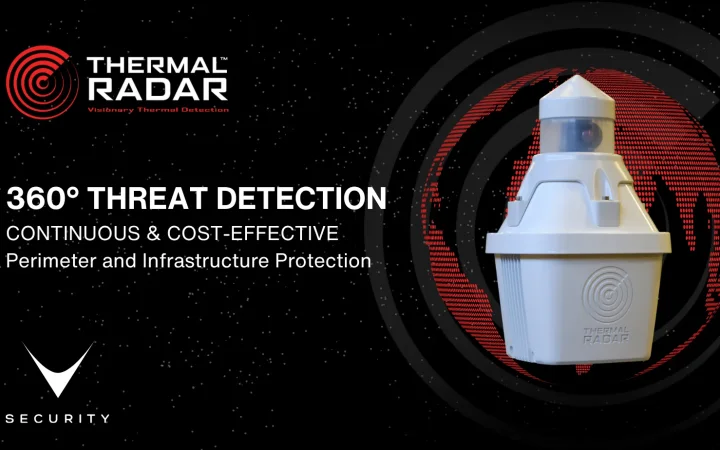Thermal Radar sistema di videosorveglianza termica 360° installato su torre di sorveglianza perimetrale.